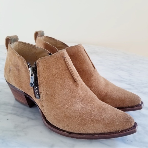 Frye Shoes - Frye Sacha Moto Shortie Suede Booties